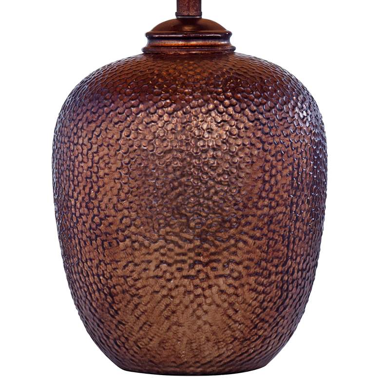 Trevor Antique Copper Glass Table Lamp - #58M14 | Lamps Plus