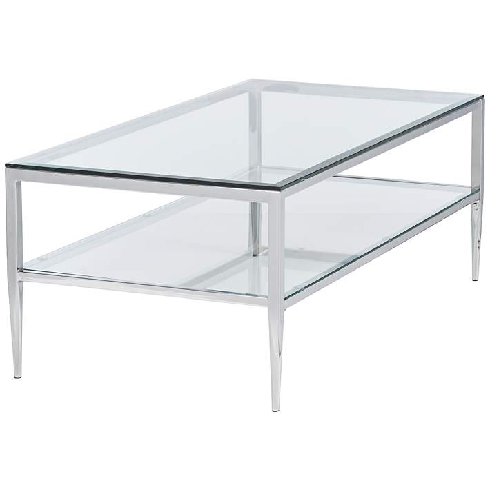 Glass Rectangular Coffee Table, Rectangular Square Glass Side Table