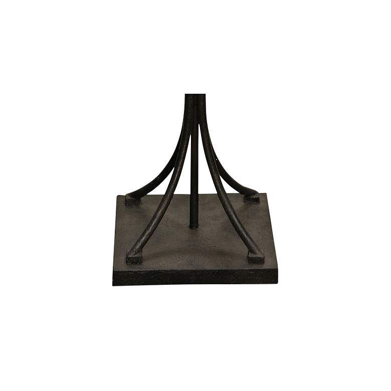 Image 4 Industrial Bronze Floor Lamp w/ Beige Hardback Fabric Shade more views
