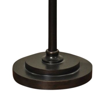 Bronze 3-Light Floor Lamp with Brown Rattan Hardback Shade ...