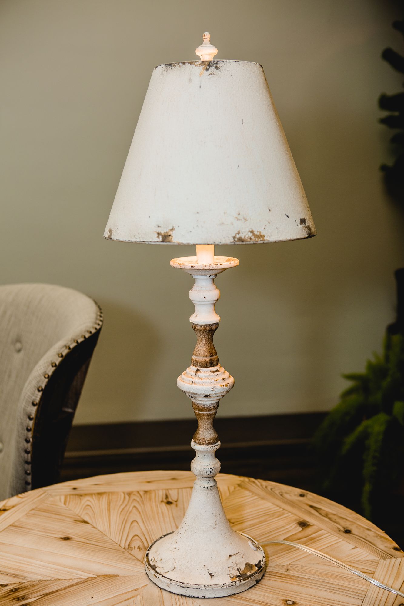 Forty West Lynn Antique White Accent Table Lamps Set of 2 592N0 Lamps Plus