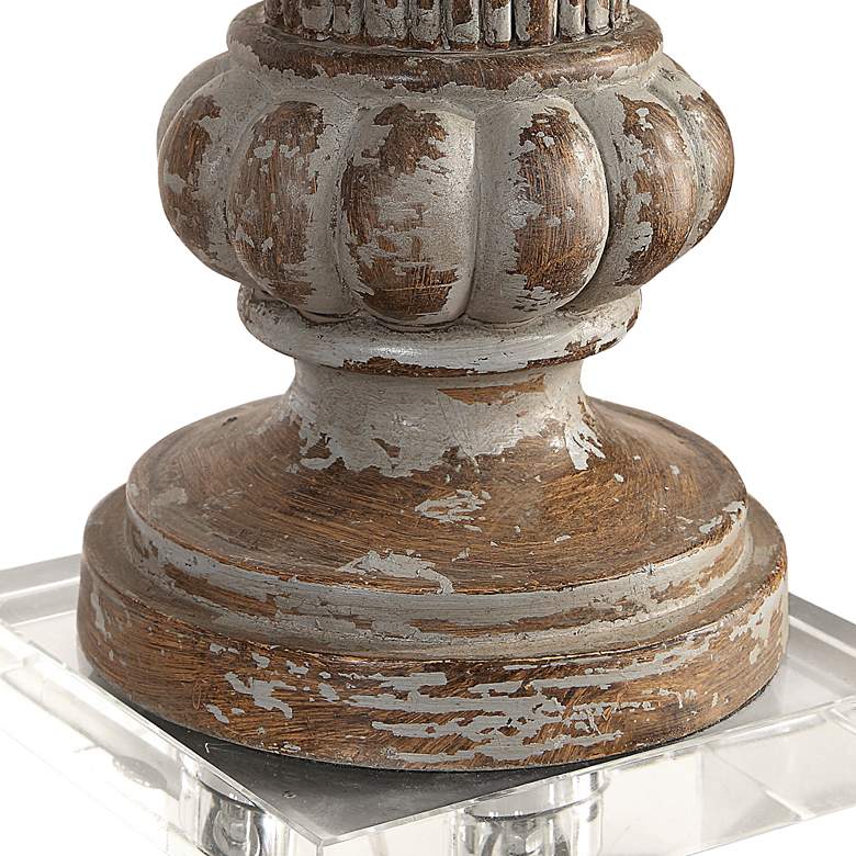 Uttermost Treneece Aged Pecan with Antique Gray Table Lamp more views