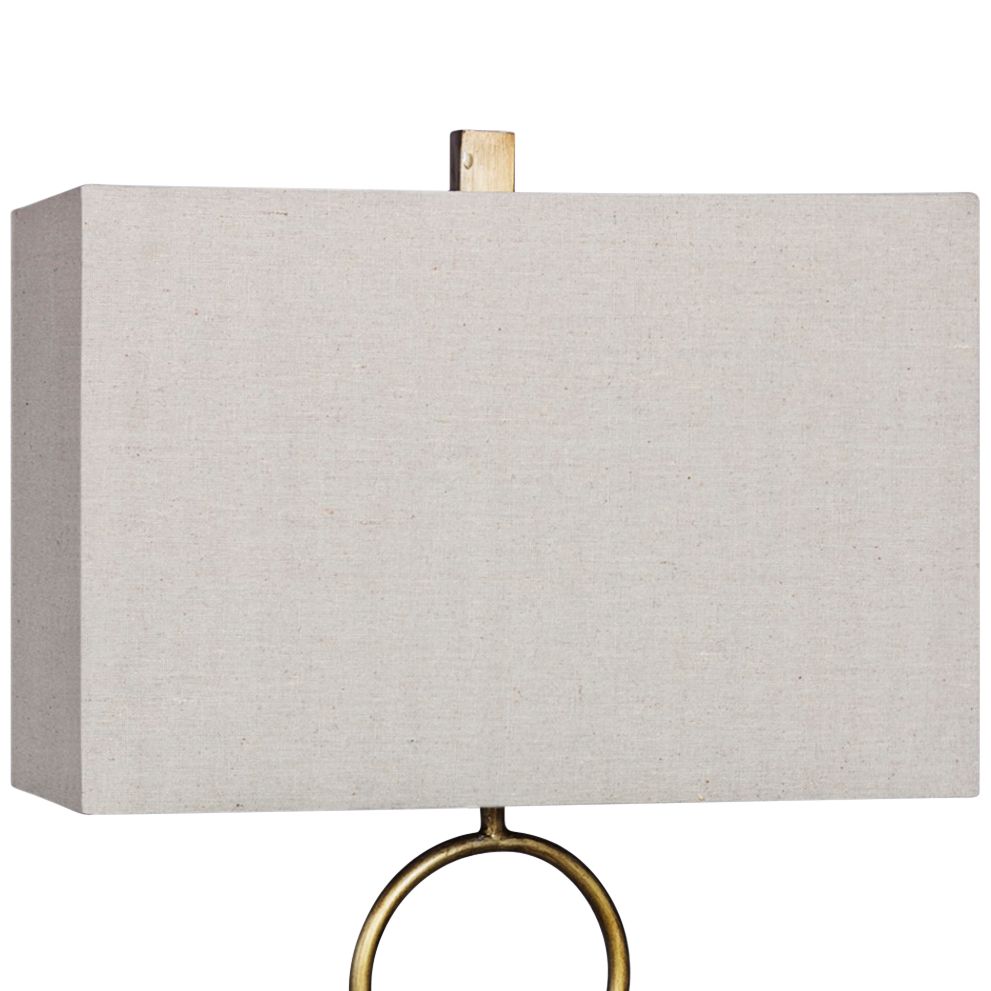 gold circle table lamp