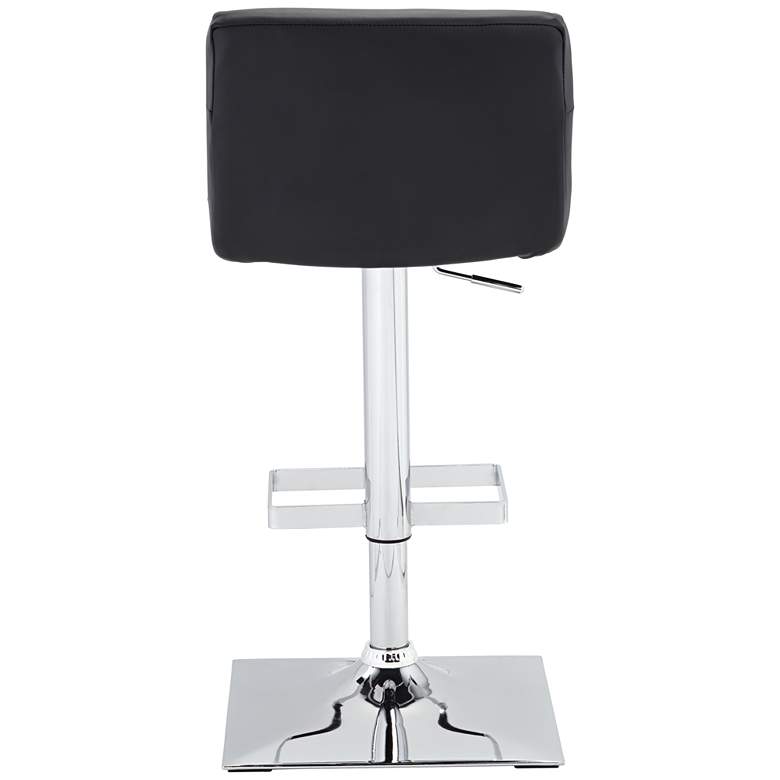 Image 7 Stafford Black Faux Leather Adjustable Swivel Bar Stool more views