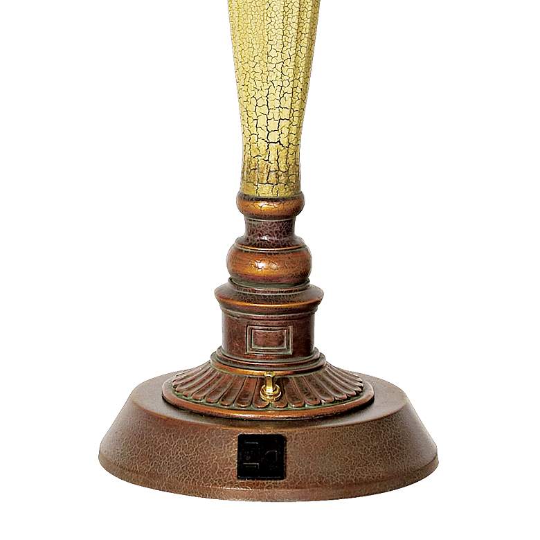 Pontiac Double Arm Traditional Gold Crackle Finish Outlet Table Lamp more views