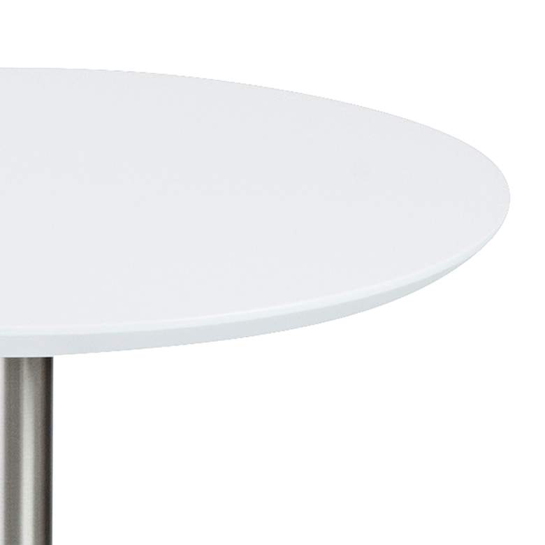 Cookie 41 1/2&quot; High White Contemporary Round Bar Table more views