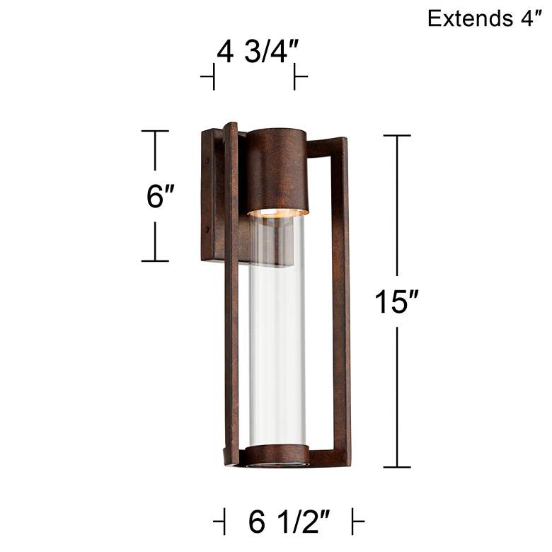 Maxfield Bronze 15&quot; High LED Outdoor Wall Light more views
