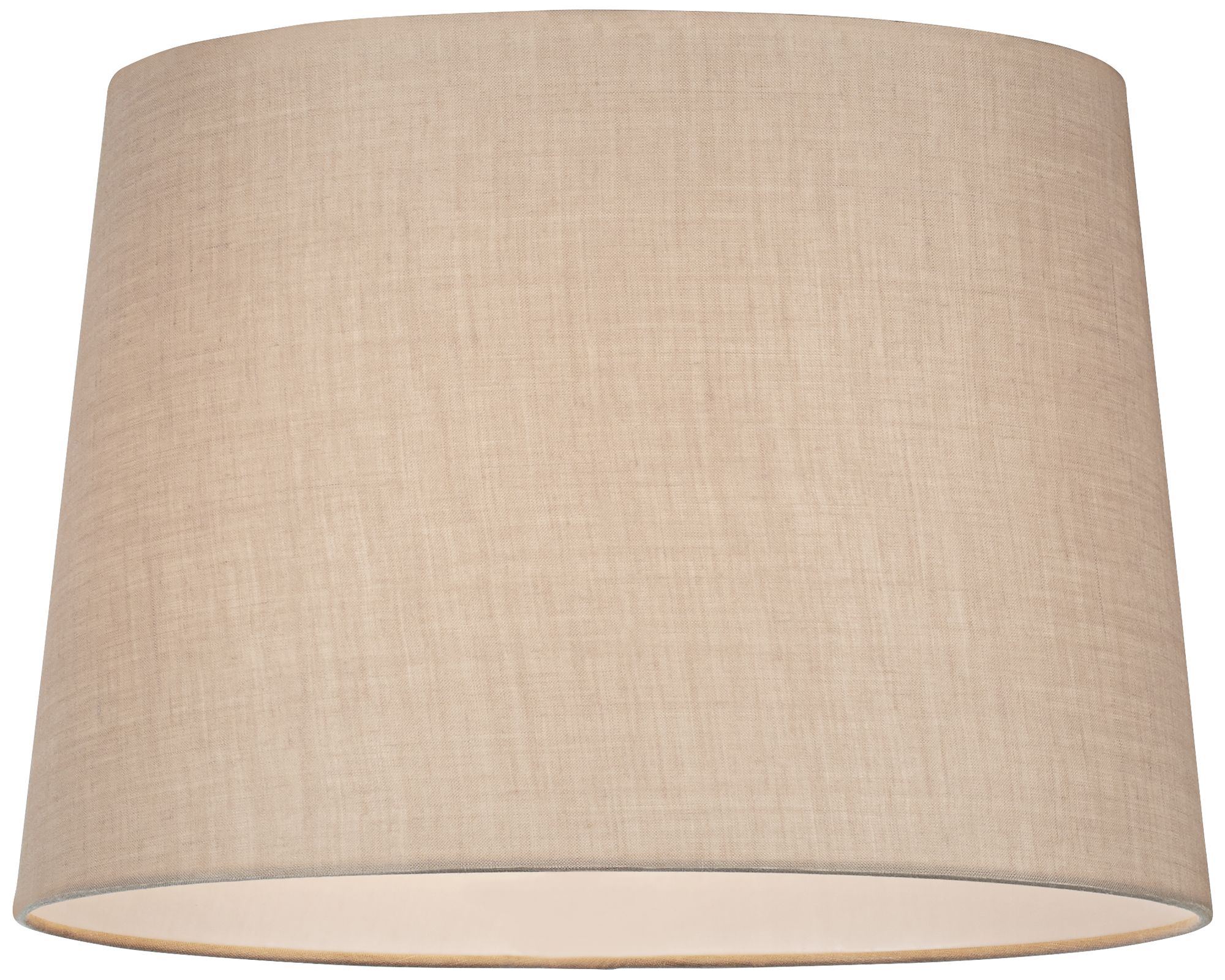 Beige Oval Hardback Linen Shade 12/9x14/10x10 (Spider) 5Y287 Lamps