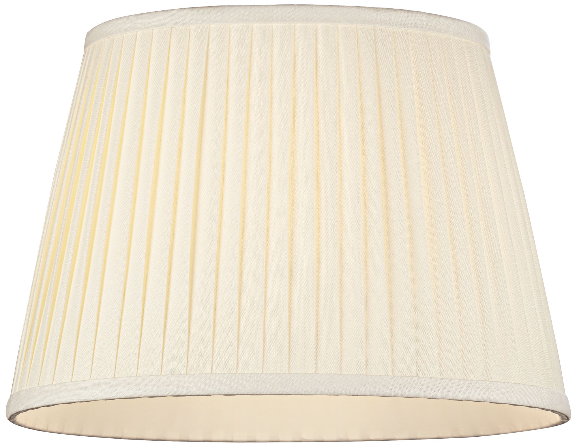 Eggshell Oval Softback Knife Pleat Linen Shade 12/8x16/12x11 (Spider