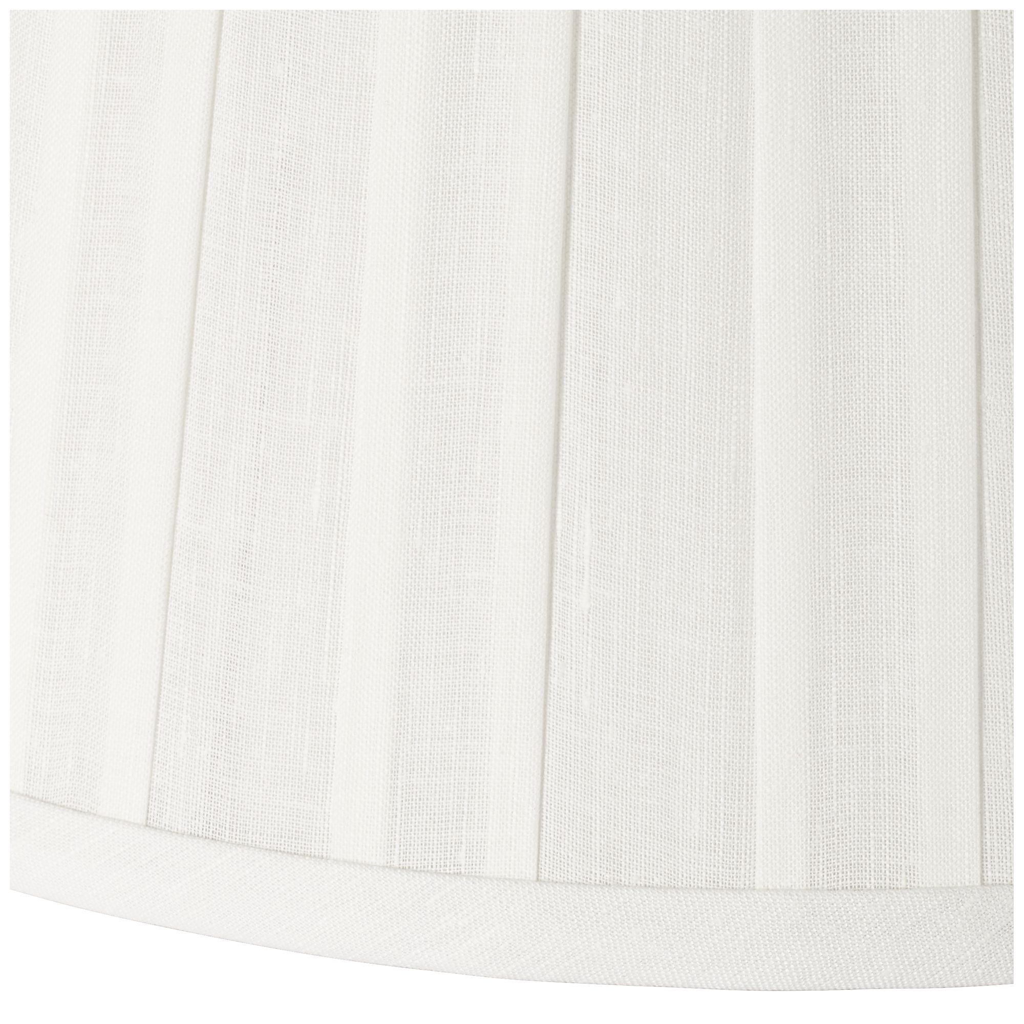 OffWhite Euro Box Pleat Linen Shade 10x14x10 (Spider) 5Y485 Lamps Plus