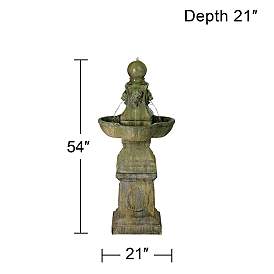 Tuscan Garden Pedestal 54&quot; High Outdoor Fountain more views