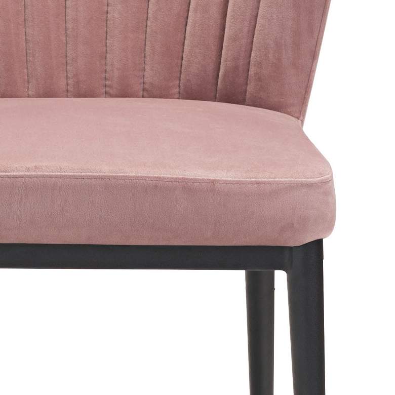 Image 3 Zuo Tolivere Pink Velvet Dining Chairs Set of 2 more views
