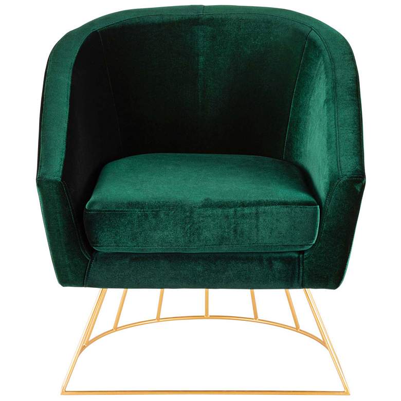 Canary Emerald Green Velvet Accent Chair 60G29 Lamps Plus