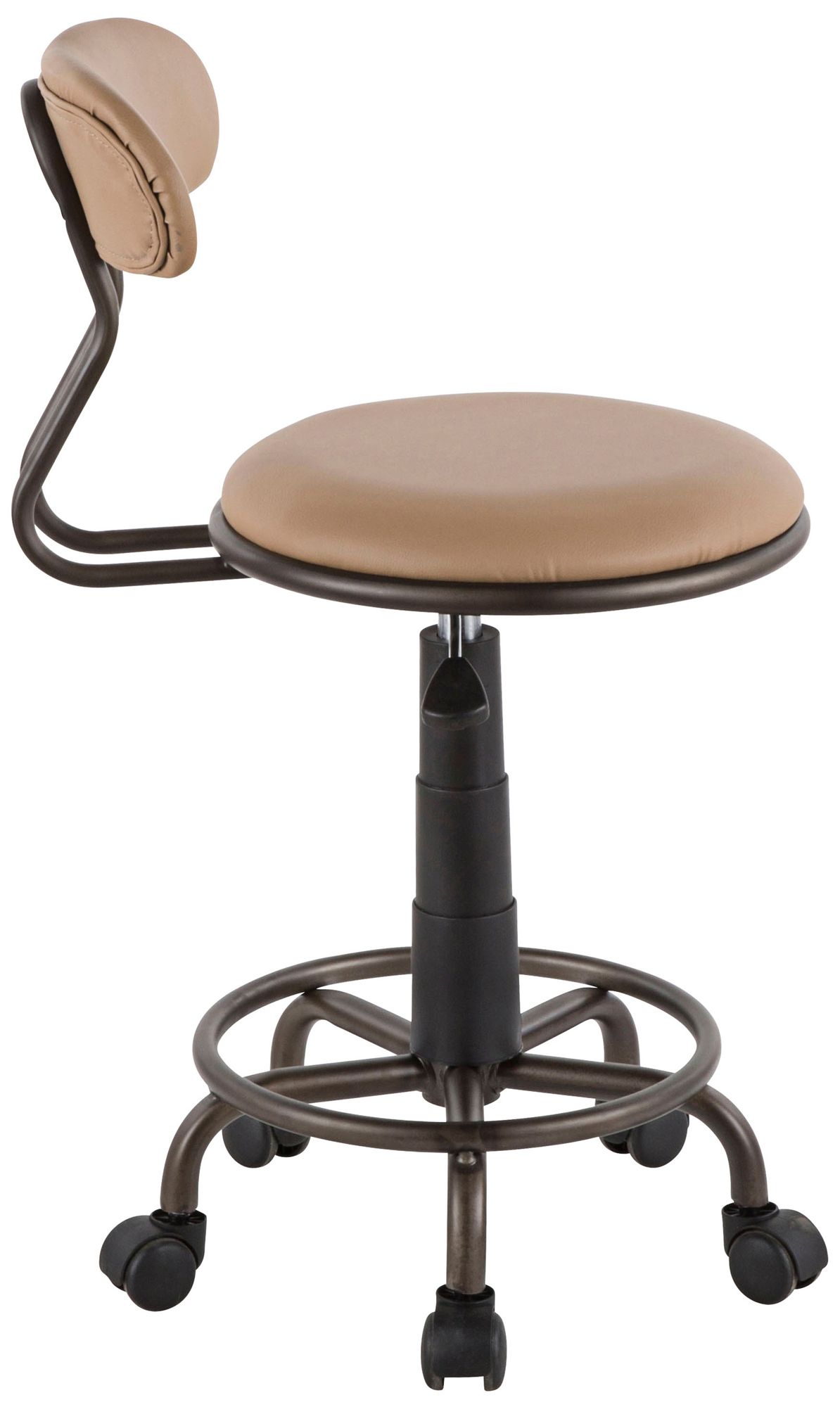 Swift Camel Faux Leather Adjustable Swivel Task Chair 60H14 Lamps Plus