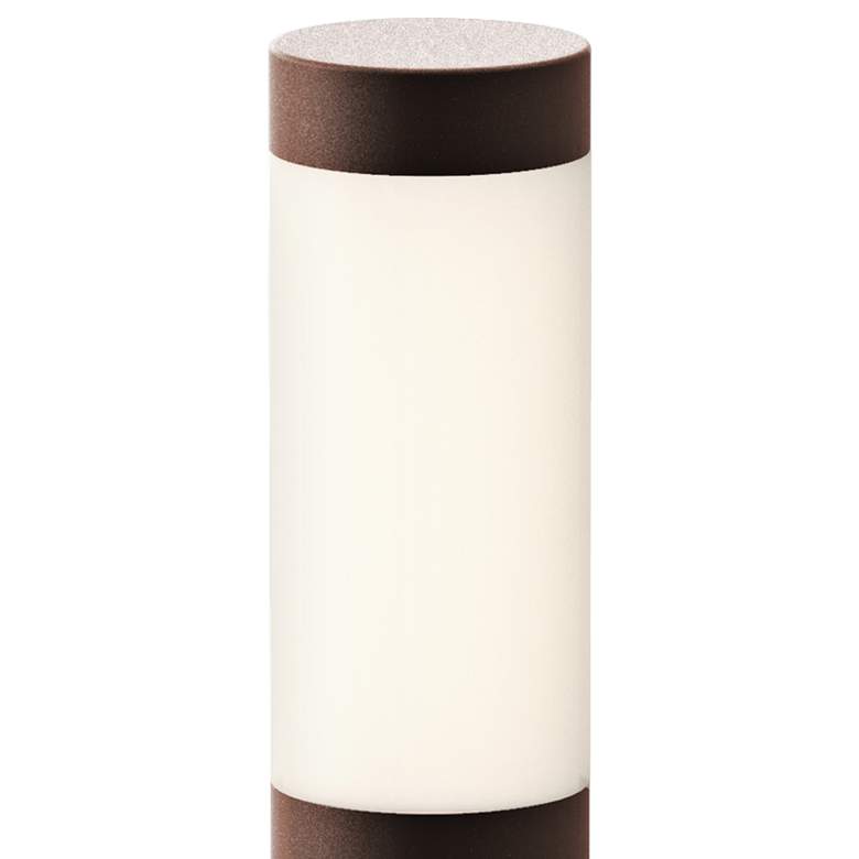 Image 2 Inside Out Round Column 16"H Textured Bronze LED Bollard more views