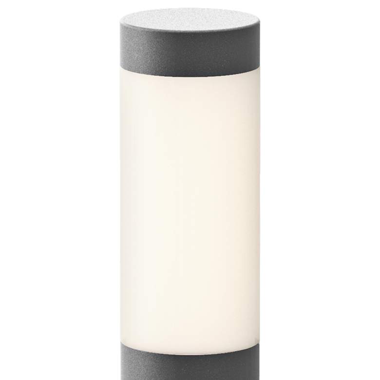 Image 2 Inside Out Round Column 16" High Textured Gray LED Bollard more views