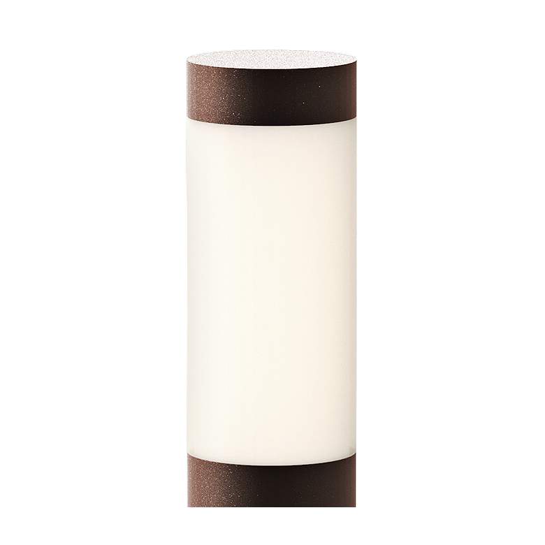 Inside Out Round Column 22&quot;H Textured Bronze LED Bollard more views