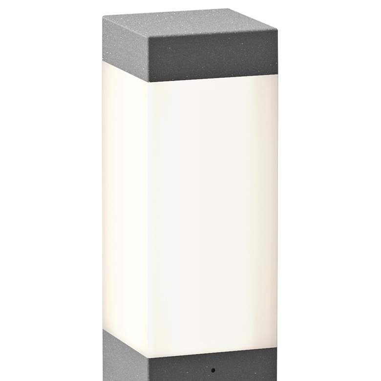Image 2 Inside Out Square Column 16"H Textured Gray LED Bollard more views