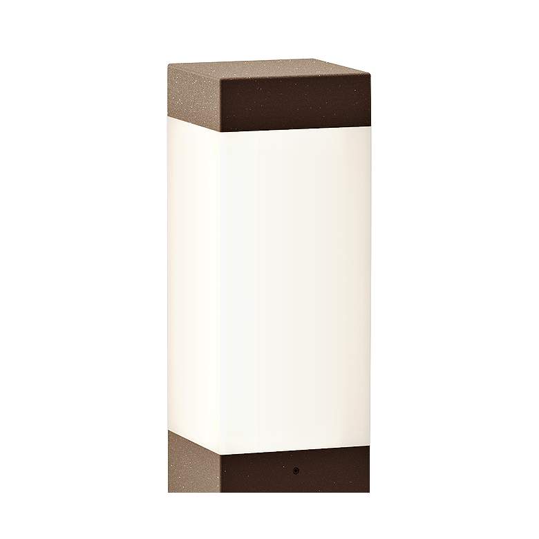 Image 2 Inside Out Square Column 22"H Textured Bronze LED Bollard more views