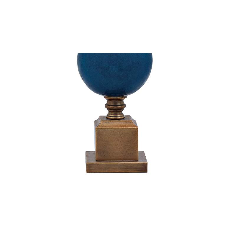 Port 68 Rutherford Aged Brass and Turquoise Table Lamp more views