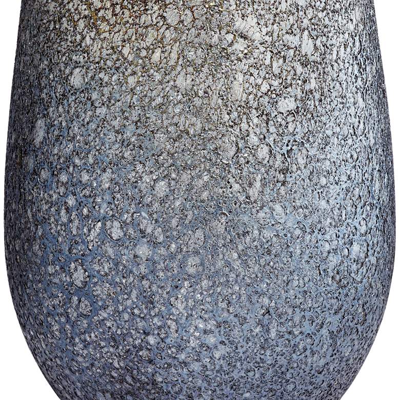 Image 2 Karleen Navy Ombre 11" High Textured Vase more views