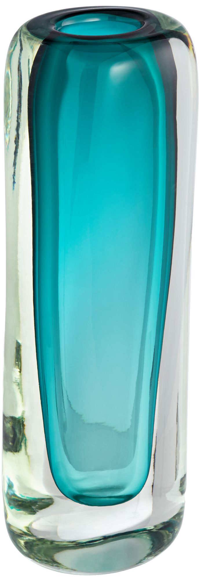Tia 13" High Dark Teal Glass Vase 60T83 Lamps Plus