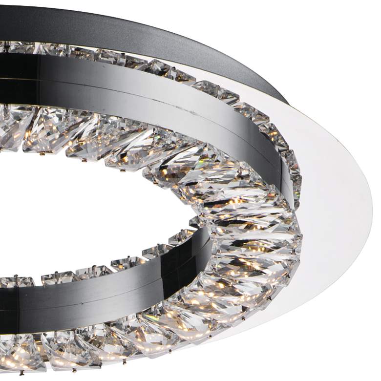 Image 3 ET2 Charm 17" Wide Polished Chrome Ring LED Ceiling Light more views