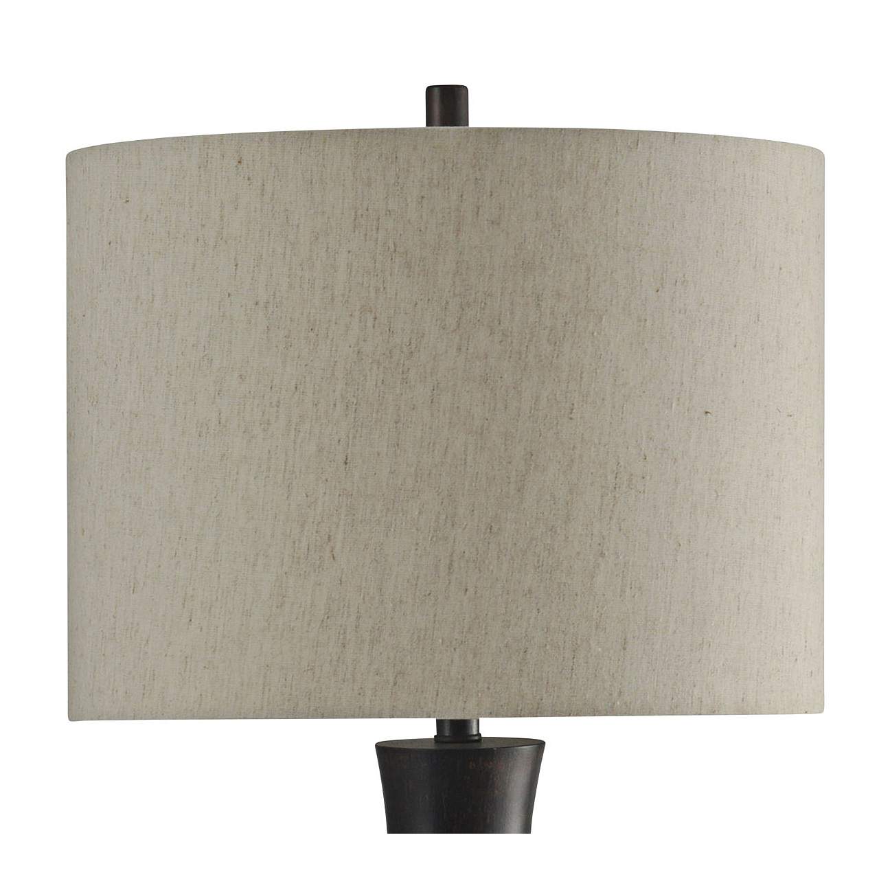 Mercury Glass Table Lamp with Taupe Hardback Fabric Shade - #60W49 ...