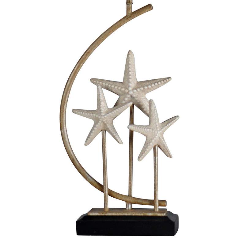 Image 4 Sand Stone Silver and White Starfish Table Lamp more views