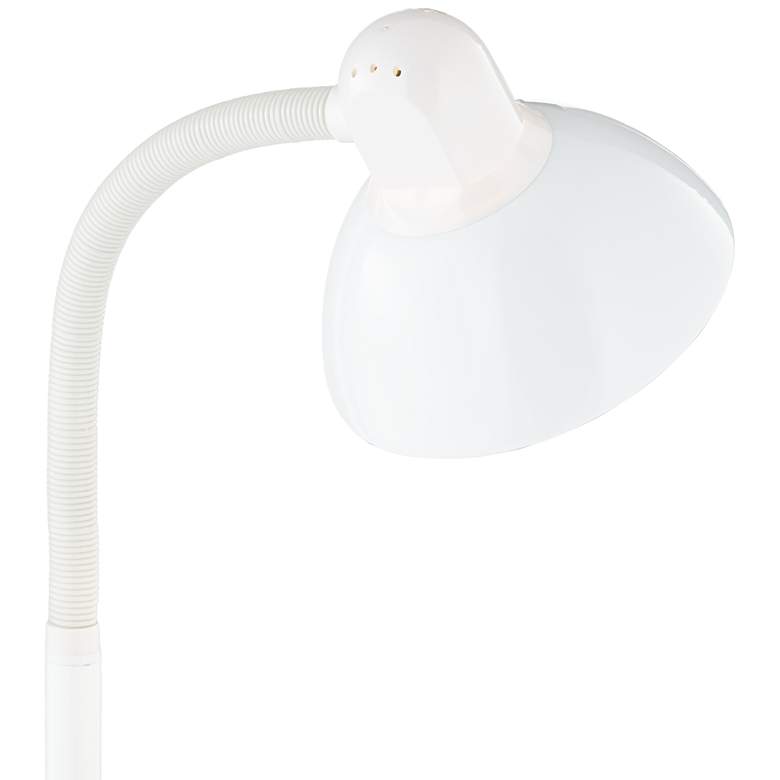 Image 5 Adjustable Gooseneck Arm Floor Lamp in White more views