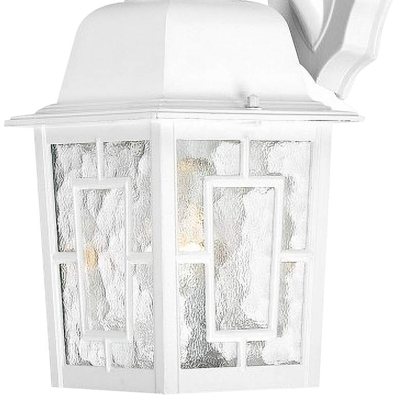 Satco Banyon 12 1/4&quot; High White Outdoor Wall Light more views