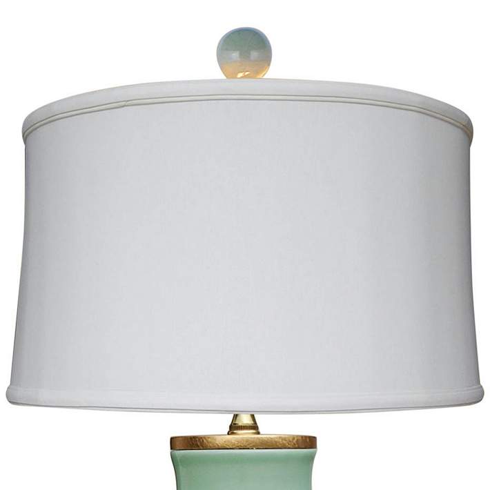 راغب كاف بينيلوبي Celadon Table Lamp, Celadon Porcelain Table Lamp