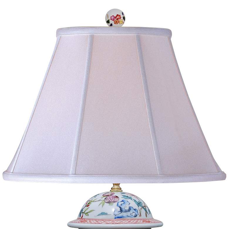 Dara Multi-Color Porcelain Table Lamp w/ Supreme Satin Shade more views