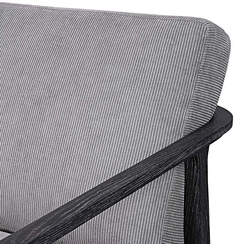 Image 4 Uttermost Brunei Steel Gray Fabric Accent Chair more views