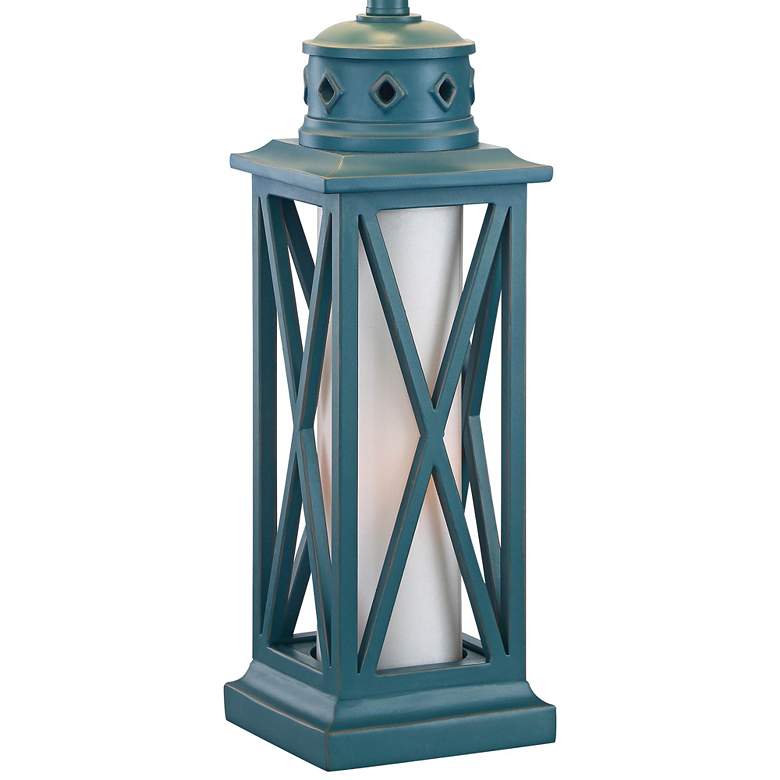Bondi Largo Blue Coastal Lantern Table Lamps Set of 2 more views