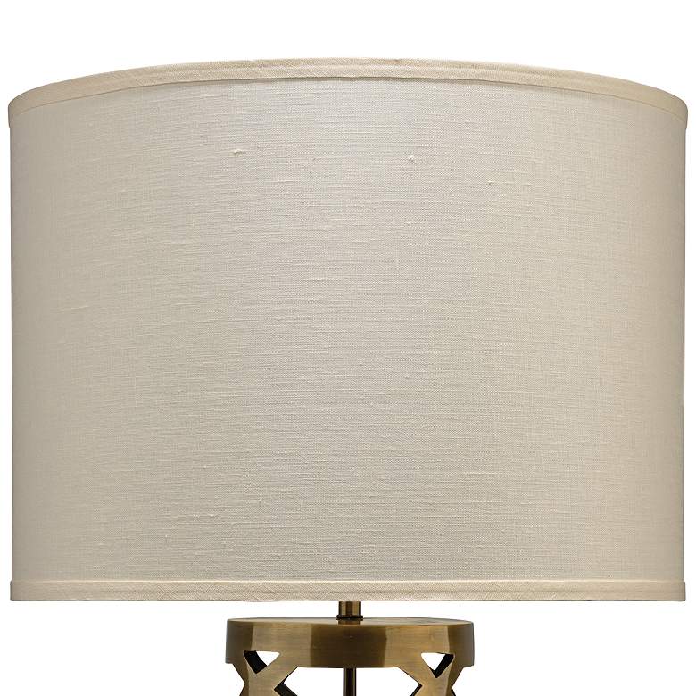 Jamie Young Labyrinth Antique Brass Metal Hollow Table Lamp more views