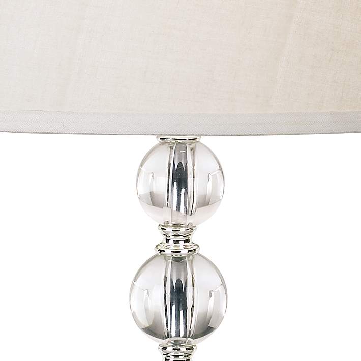 Herminie Stacked Ball Acrylic Table, Clear Stacked Ball Floor Lamp
