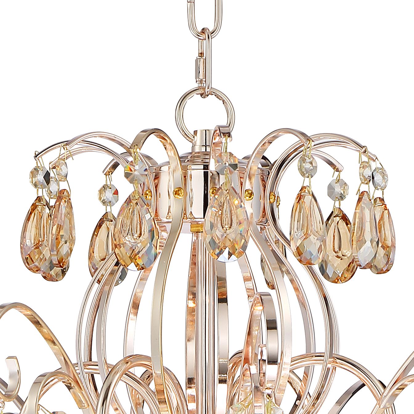 Mellie 24" Wide Champagne Gold and Crystal Chandelier 63C74 Lamps Plus