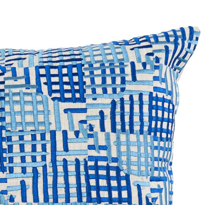 Loki Royal Blue And Marlin Blue 20 Square Decorative Pillow