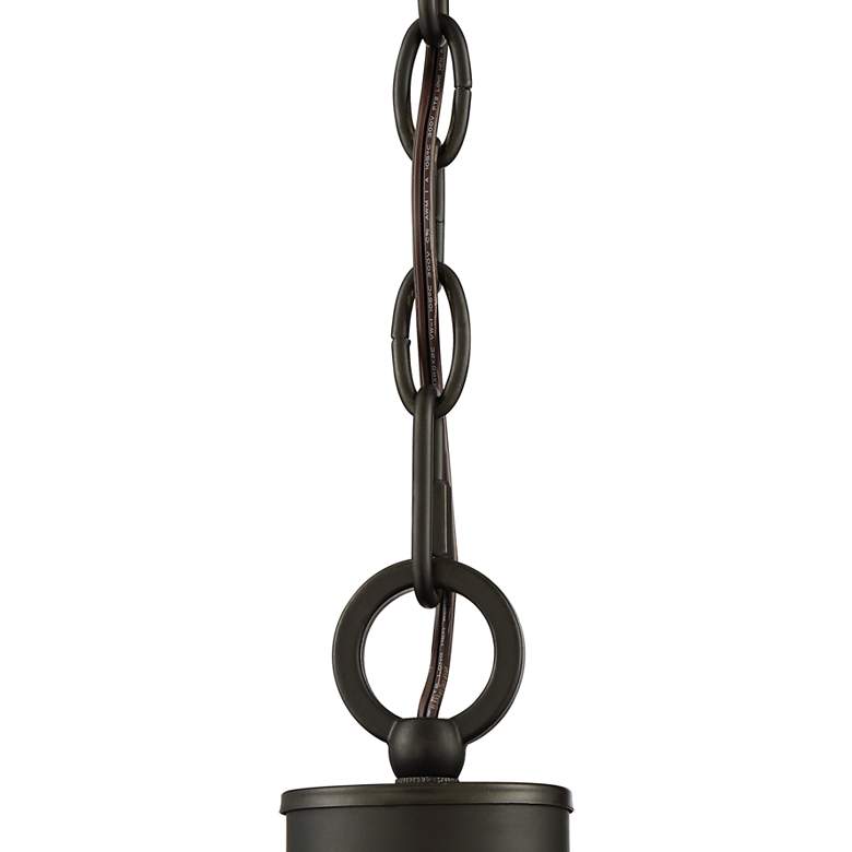 Caleb 23 3/4&quot; Wide Bronze and Glass 5-Light Chandelier more views