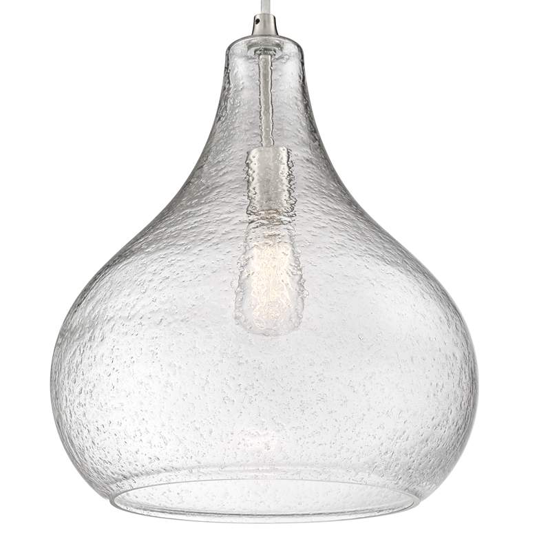 Image 3 Davin 14" Wide Plated Glass Pendant Light more views