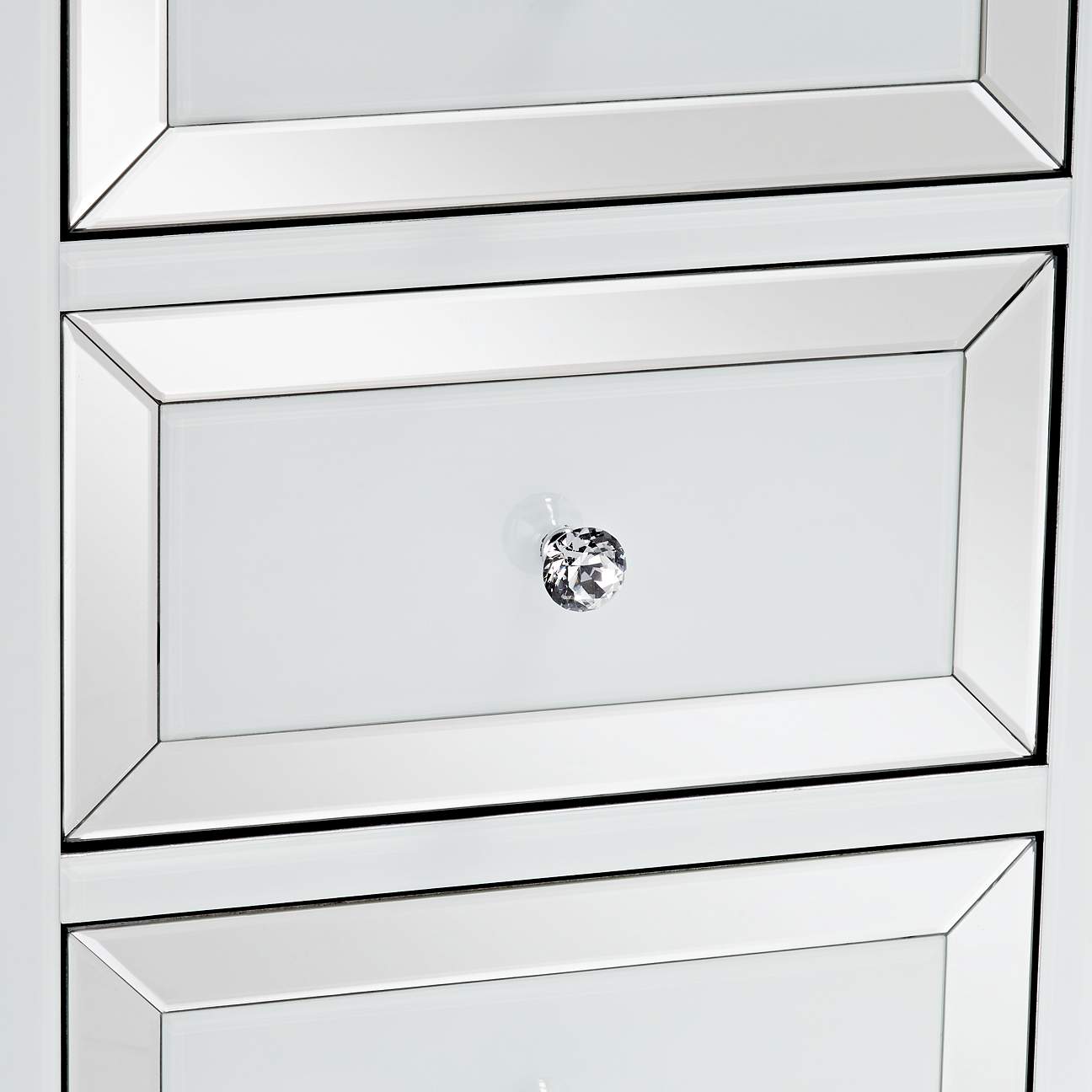 Addison White Mirrored 6-Drawer Chest - #63K49 | Lamps Plus