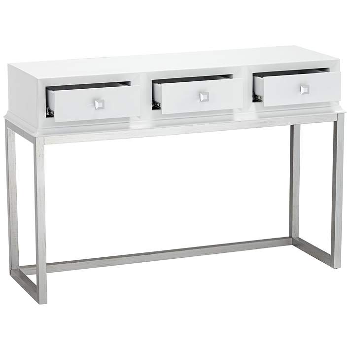 3 Drawer Modern Desk Or Console Table, Sofa Table Desk With Drawers