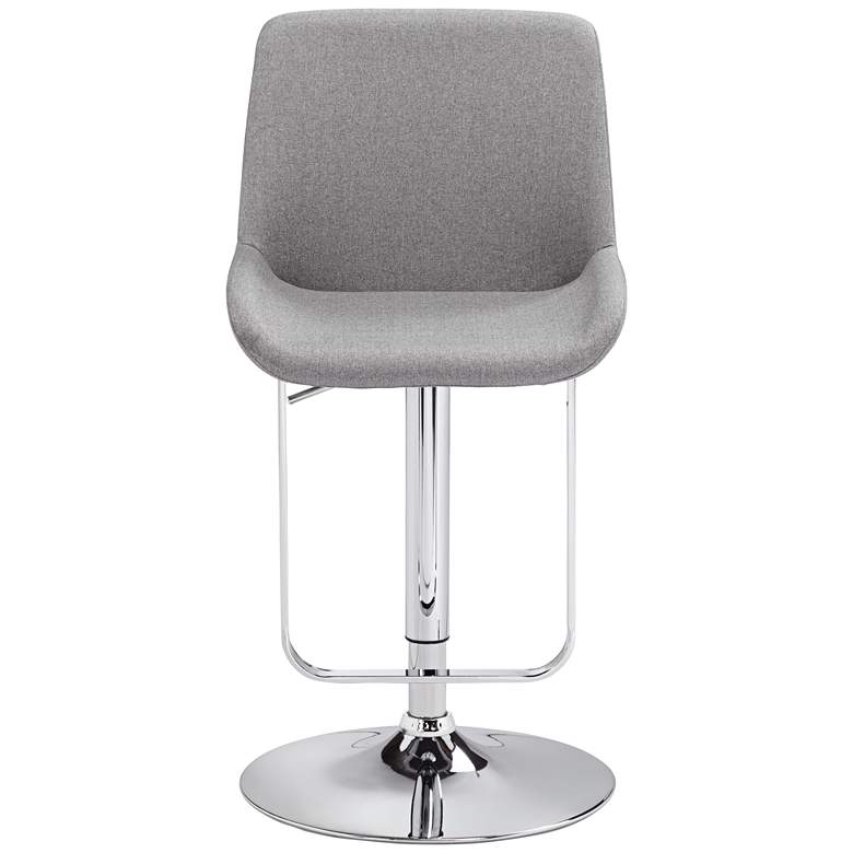 Image 7 Vanguard Gray Adjustable Barstool with Hanging Footrest more views