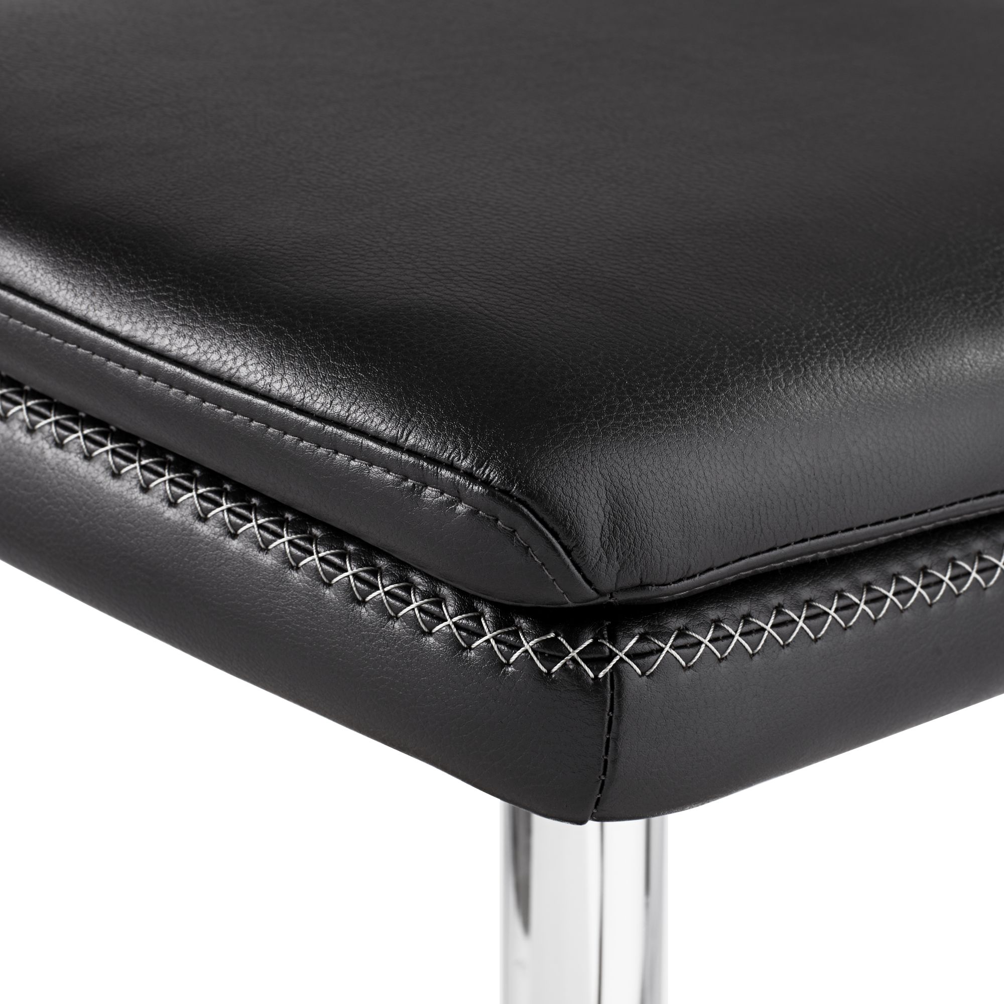 Baxter Black Faux Leather Lounge Chair and Ottoman 63M82 Lamps Plus