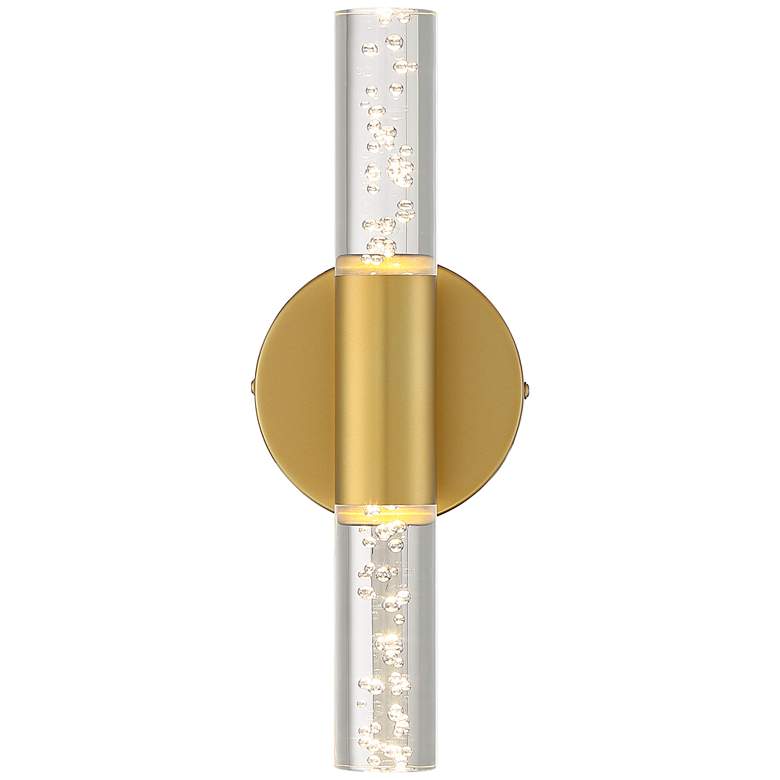 Natalya Bubble Acrylic 13&quot;H Soft Gold LED Wall Sconce more views