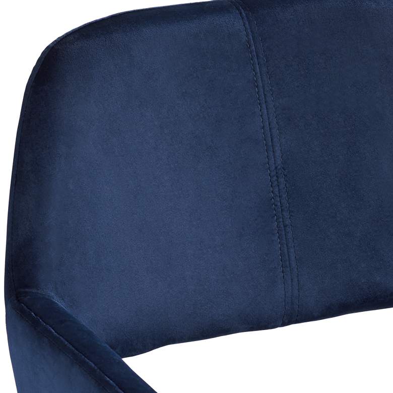 Martin Navy Blue Fabric Modern Dining Chair more views