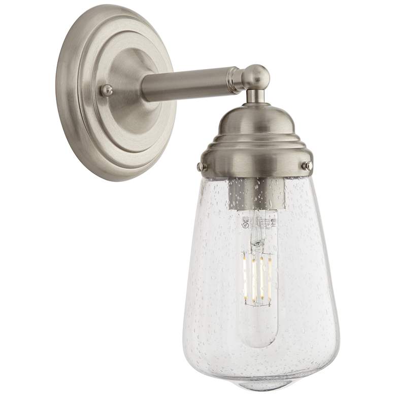 Possini Euro Cairon 11&quot;H Brushed Nickel Wall Sconce more views