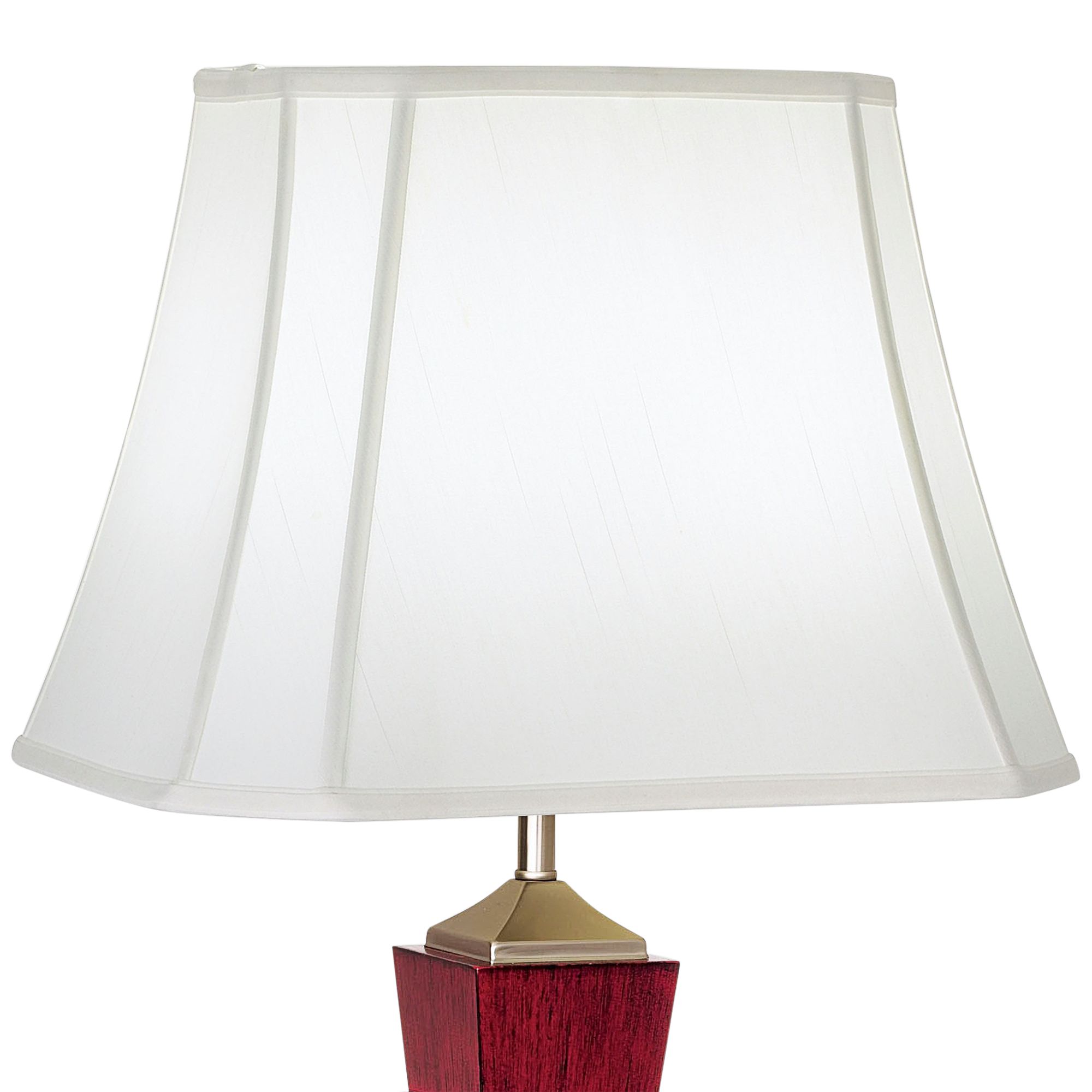 Tapered Workstation Table Lamps with Plug Socket Outlets Set of 2