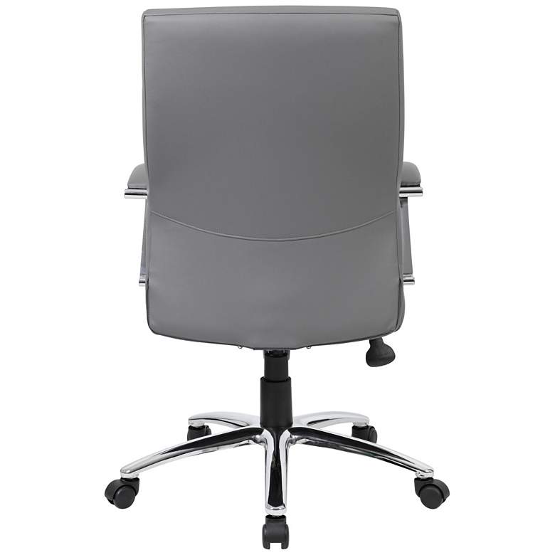 Image 4 Boss Gray LeatherPlus Adjustable Swivel Executive Chair more views